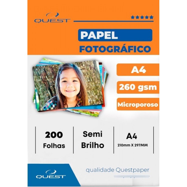 Papel Fotográfico Microporoso 260g Semi Brilho A4 9685